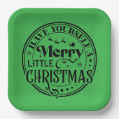 クリスマスメリーを少し過ごす ペーパープレート (正面)