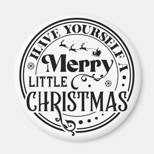 クリスマスメリーを少し過ごす マグネット (正面)