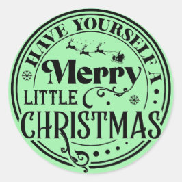 クリスマスメリーを少し過ごす ラウンドシール