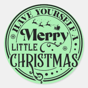 クリスマスメリーを少し過ごす ラウンドシール