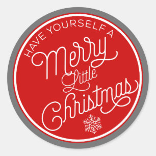 クリスマスメリーを少し過ごす ラウンドシール