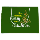 クリスマスメリーを少し過ごす ラージペーパーバッグ (正面)