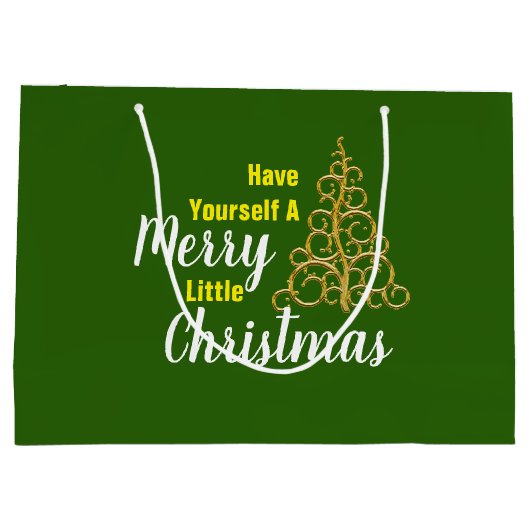 クリスマスメリーを少し過ごす ラージペーパーバッグ (裏面)