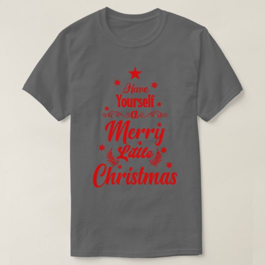 クリスマスメリーを少し過ごす Tシャツ (デザイン正面)