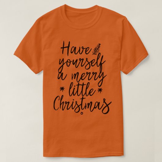 クリスマスメリーを少し過ごす Tシャツ (デザイン正面)