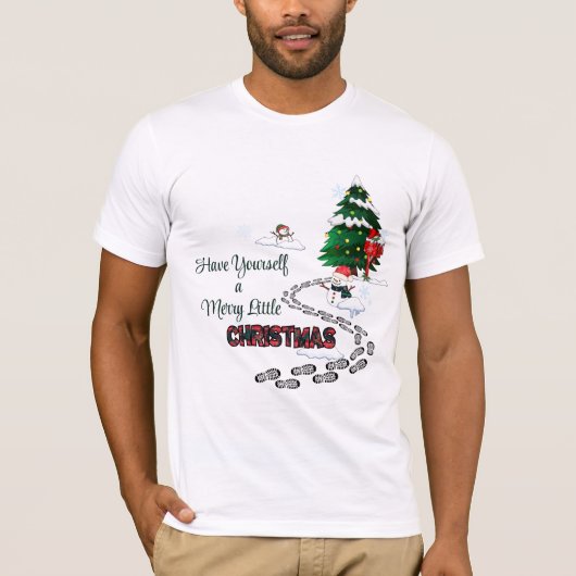 クリスマスメリーを少し過ごす Tシャツ (正面)