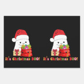 クリスマスメリーを祝う ラッピングペーパーシート (正面3)