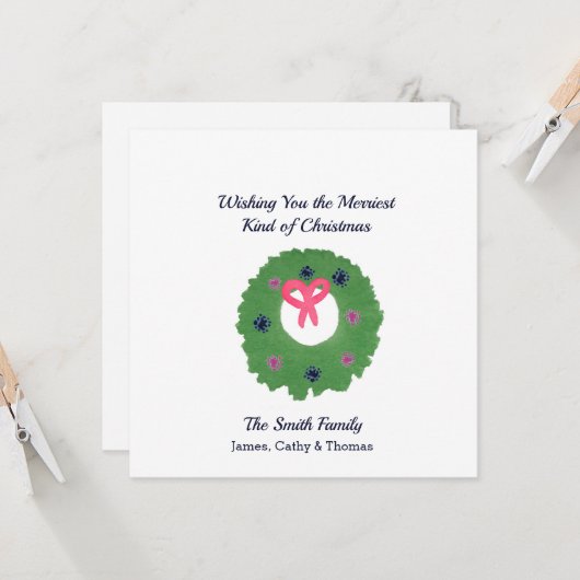 クリスマスメリーカードをお願い カード (正面/裏面インサイチュ)