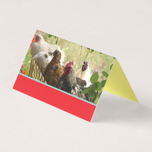 クリスマスメリーカードを私たちから鶏のルースター (裏面)