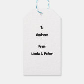 クリスマスメリーギフトタグの雪だるま ギフトタグ (裏面)