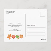 クリスマスメリークッキー1枚 ポストカード (裏面)