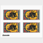 クリスマスメリークランプスいけなブラッツサーカス 長方形シール (シート)