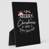 クリスマスメリークリスマスとハッピーニューイヤー フォトプラーク (側面)