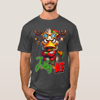 クリスマスメリークリスマスギフト用クリスマスダック Tシャツ