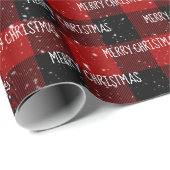 クリスマスメリークリスマス文字オンプレイド ラッピングペーパー (ロールコーナー)