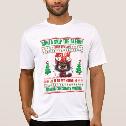 クリスマスメリークリスマスfor Gift Christmas Cat Tシャツ (正面)