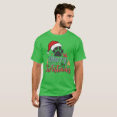 クリスマスメリークリスマスfor Gift Christmas Dog r Tシャツ (正面フル)