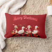 クリスマスメリーダックサス装飾用クッション ランバークッション (ブランケット)