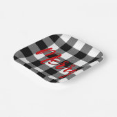 クリスマスメリーバッファロープレイド ペーパープレート (傾斜あり)