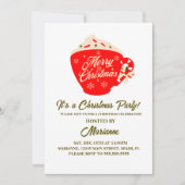 クリスマスメリーパーティーホットチョコレートマグ 招待状 (正面)