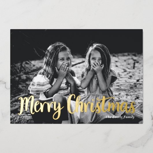 クリスマスメリーフォイルホリデーカード 箔シーズンカード (正面)