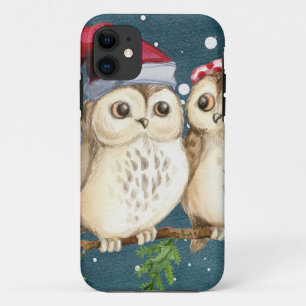 クリスマスメリーフクロウ iPhone 11 ケース