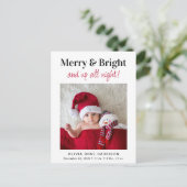 クリスマスメリーブライトフォトホリデー誕生 案内ポストカード (スタンド正面)