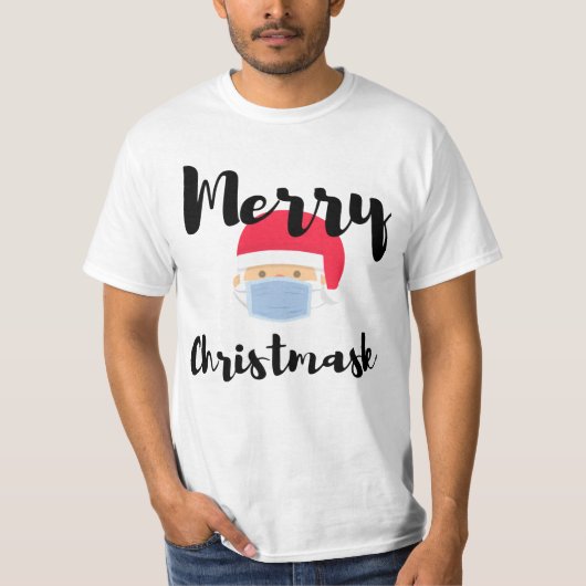 クリスマスメリーマスク2020シャツ Tシャツ (正面)