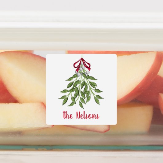 クリスマスメリーミストレトーホリデイグリーンリー葉ズ ラベル (貼付)