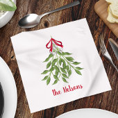 クリスマスメリーミストレトーホリデーお洒落キュート スタンダードカクテルナプキン