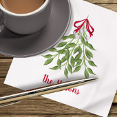 クリスマスメリーミストレトーホリデーお洒落キュート スタンダードカクテルナプキン