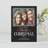 クリスマスメリー休暇の写真カードを持っている シーズンカード (スタンド正面)