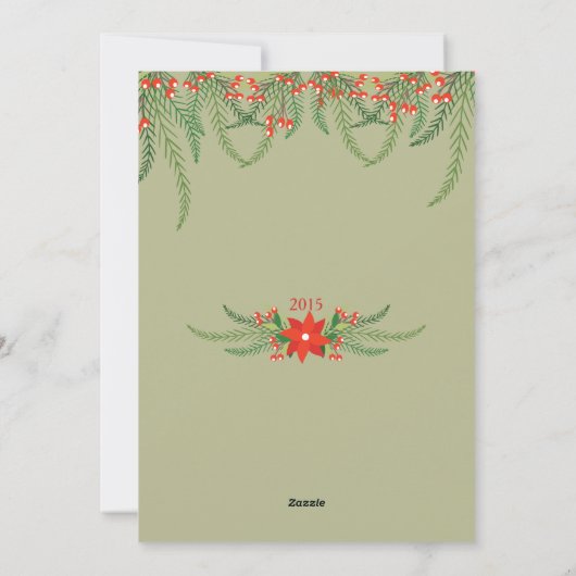 クリスマスメリー休暇の写真カードを持っている シーズンカード (裏面)