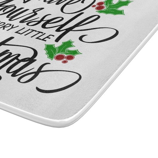 クリスマスメリー休暇を過ごす カッティングボード (角)