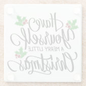 クリスマスメリー休暇を過ごす ガラスコースター (裏面)