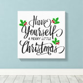 クリスマスメリー休暇を過ごす キャンバスプリント (インサイチュ (ウッドフロア))