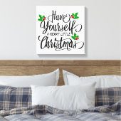 クリスマスメリー休暇を過ごす キャンバスプリント (インサイチュ (寝室))