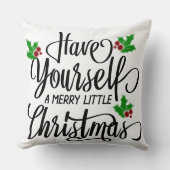 クリスマスメリー休暇を過ごす クッション (正面)