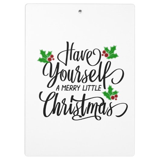 クリスマスメリー休暇を過ごす クリップボード (裏面)