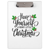 クリスマスメリー休暇を過ごす クリップボード (正面)