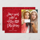 クリスマスメリー休暇を過ごす シーズンカード (正面/裏面)