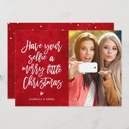 クリスマスメリー休暇を過ごす シーズンカード (正面/裏面)