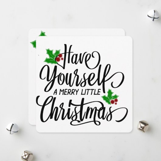 クリスマスメリー休暇を過ごす シーズンカード (正面/裏面インサイチュ)