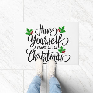 クリスマスメリー休暇を過ごす ドアマット