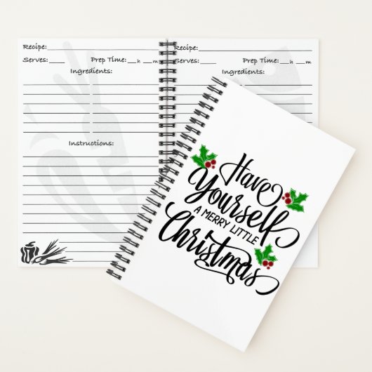 クリスマスメリー休暇を過ごす ノートブック (内側)