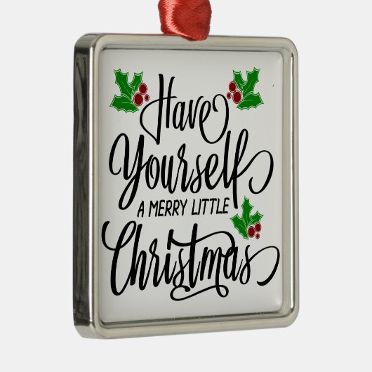 クリスマスメリー休暇を過ごす メタルオーナメント (右)