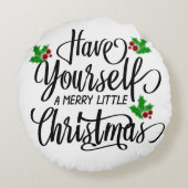 クリスマスメリー休暇を過ごす ラウンドクッション (裏面)