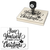 クリスマスメリー休暇を過ごす ラバースタンプ (押印)