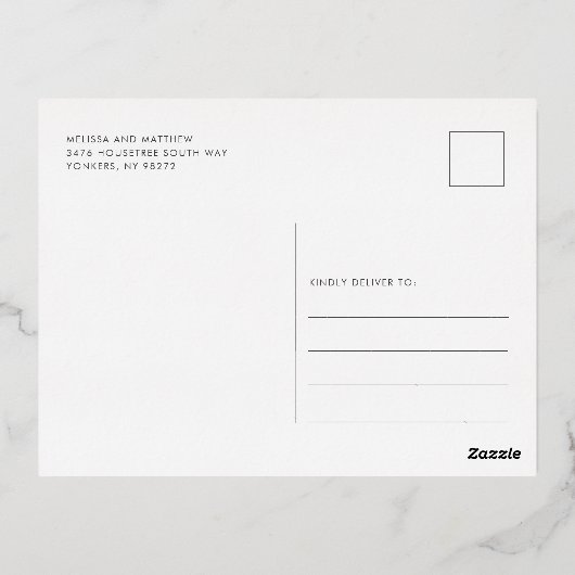 クリスマスメリー妊娠ベビーが金ゴールドを明らかにする 箔シーズンポストカード (裏面)