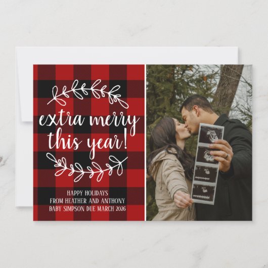 クリスマスメリー妊娠特別休暇の写真 シーズンカード (正面)